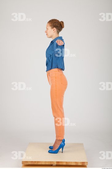 Whole Body Woman T poses Casual Slim Studio photo references