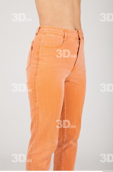 Thigh Whole Body Woman Casual Trousers Slim Studio photo references