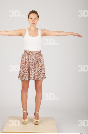 Whole Body Woman T poses Casual Formal Slim Studio photo references