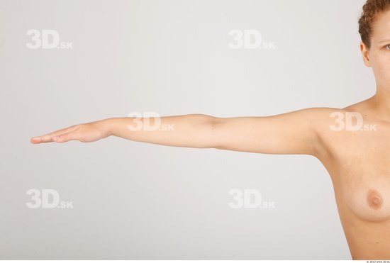 Arm Whole Body Woman Nude Casual Slim Studio photo references