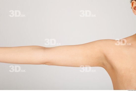 Arm Whole Body Woman Nude Casual Slim Studio photo references