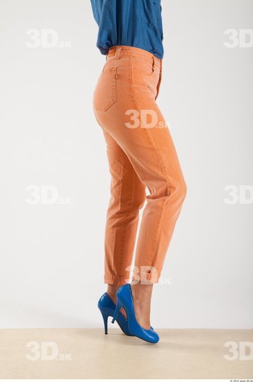 Leg Woman Animation references White Casual Trousers Slim