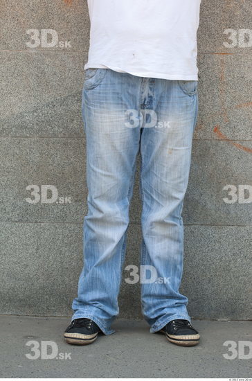 Leg Head Man Casual Jeans Average Chubby Street photo references