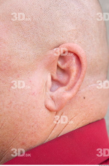 Ear Head Man Casual Slim Overweight Bald Street photo references