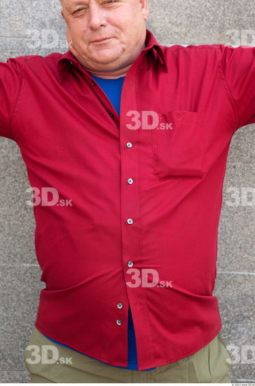 Upper Body Head Man Casual Shirt Slim Overweight Street photo references