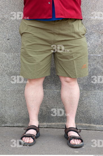 Leg Head Man Casual Shorts Slim Overweight Street photo references
