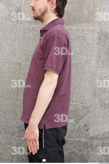 Arm Head Man Casual Shirt T shirt Slim Street photo references