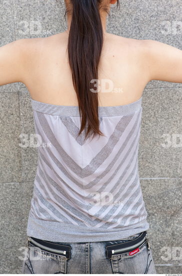 Upper Body Woman White Casual Slim Top