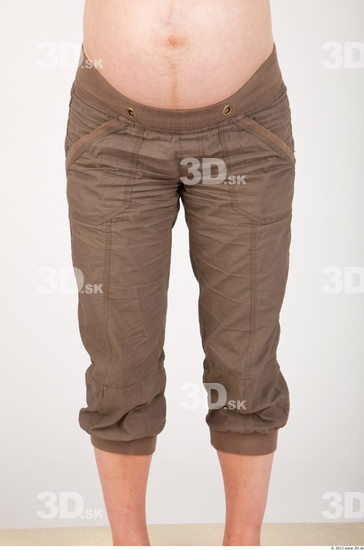 Thigh Whole Body Woman Casual Trousers Pregnant Studio photo references