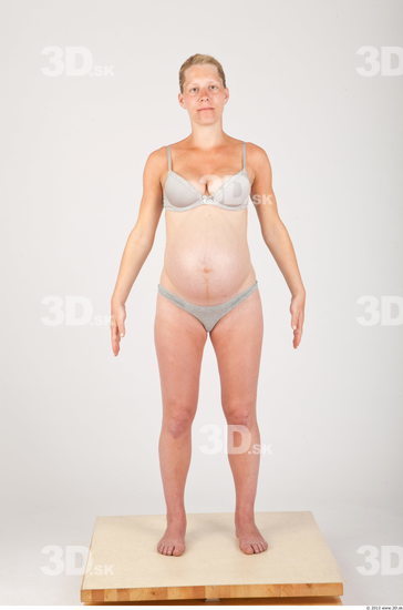 Whole Body Woman Casual Underwear Pregnant Studio photo references