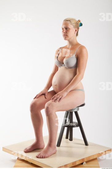Whole Body Woman Artistic poses White Casual Pregnant