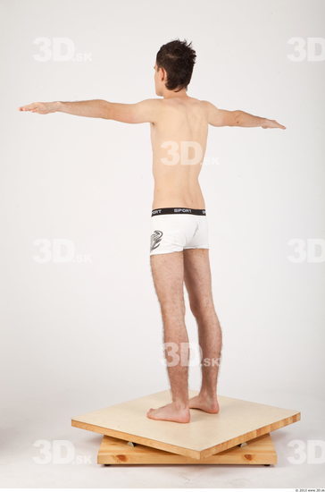 Whole Body Man Animation references T poses Underwear Sports Pants Slim Studio photo references