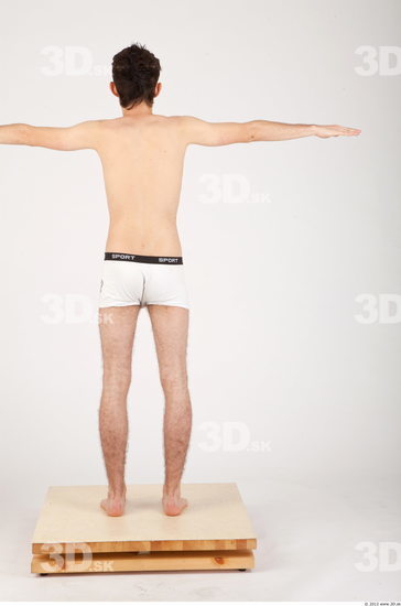 Whole Body Man Animation references T poses Underwear Sports Pants Slim Studio photo references