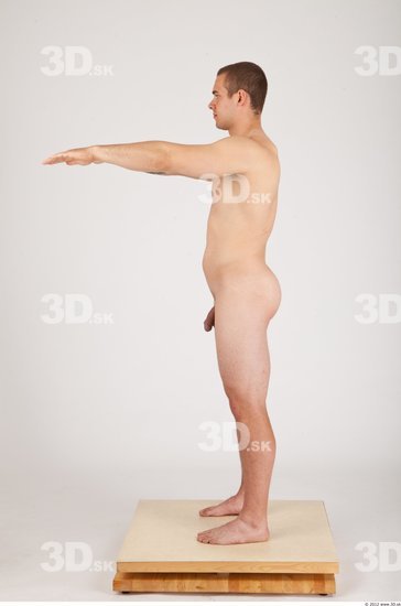 Whole Body Man Animation references Nude Casual Average Studio photo references