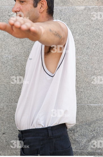 Upper Body Head Man Casual Sports Singlet Slim Street photo references