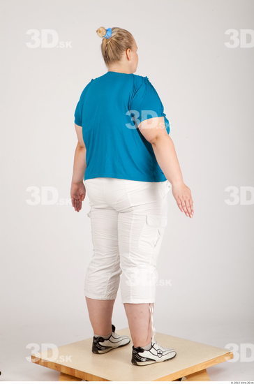 Whole Body Woman Animation references Casual Overweight Studio photo references