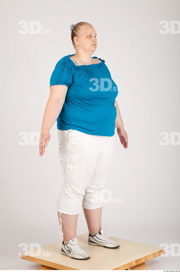 Whole Body Woman Animation references Casual Overweight Studio photo references