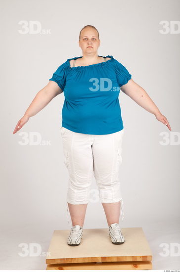 Whole Body Woman Animation references Casual Overweight Studio photo references