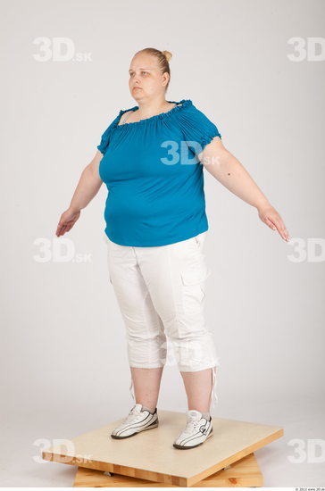 Whole Body Woman Animation references Casual Overweight Studio photo references