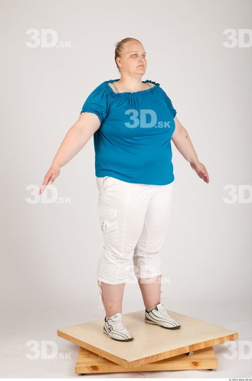 Whole Body Woman Animation references Casual Overweight Studio photo references