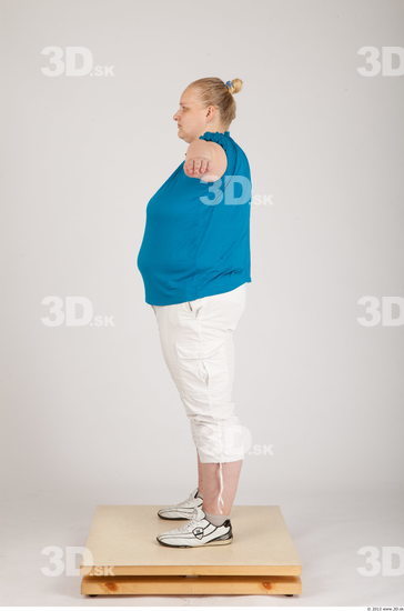 Whole Body Woman Animation references T poses Casual Overweight Studio photo references