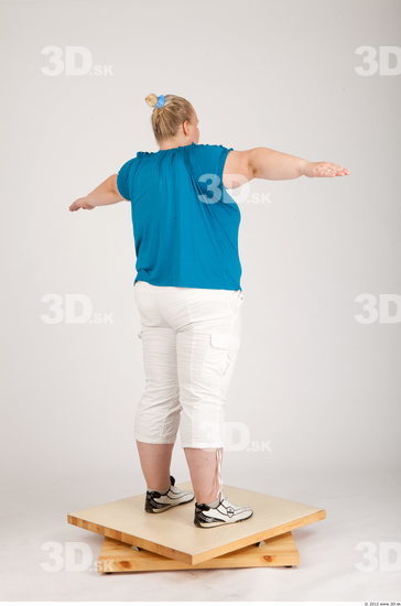 Whole Body Woman Animation references T poses Casual Overweight Studio photo references