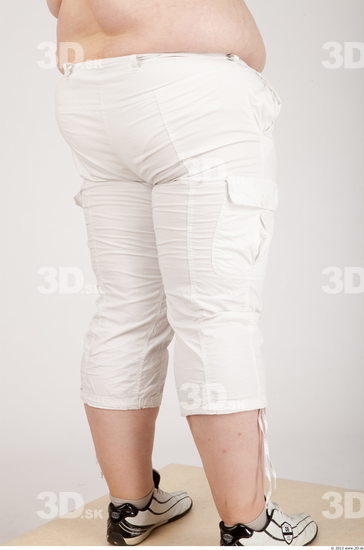 Leg Whole Body Woman Animation references Casual Shorts Overweight Studio photo references