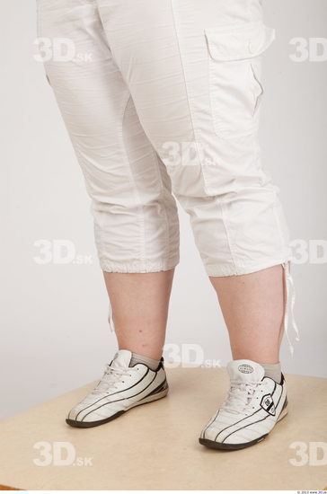 Calf Whole Body Woman Animation references Casual Shorts Overweight Studio photo references