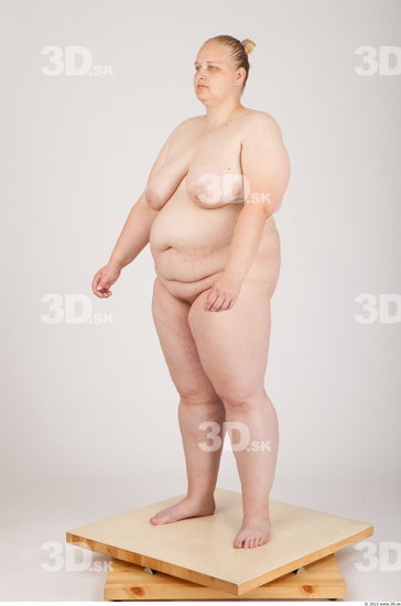 Whole Body Woman Animation references Nude Casual Overweight Studio photo references