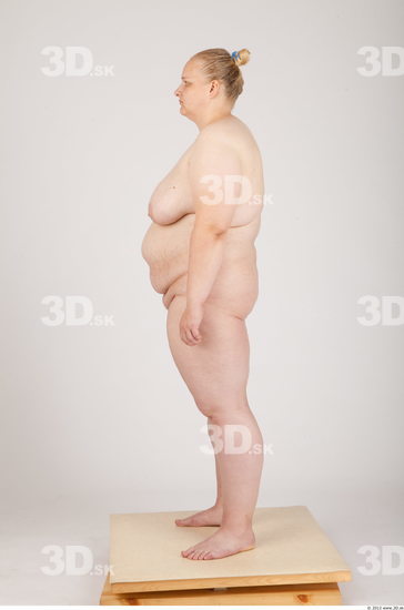 Whole Body Woman Animation references Nude Casual Overweight Studio photo references