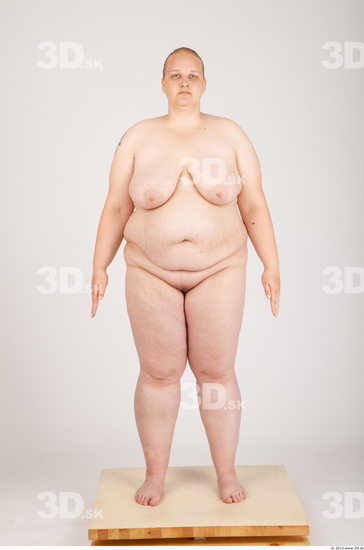 Whole Body Woman Animation references Nude Casual Overweight Studio photo references