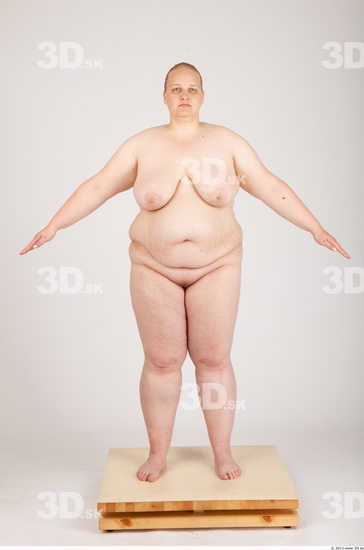 Whole Body Woman Animation references Nude Casual Overweight Studio photo references