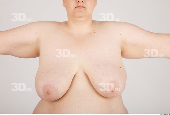 Whole Body Breast Woman Animation references Nude Casual Overweight Studio photo references