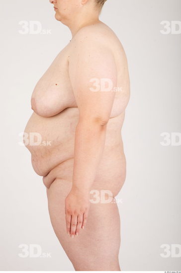 Arm Whole Body Woman Animation references Nude Casual Overweight Studio photo references