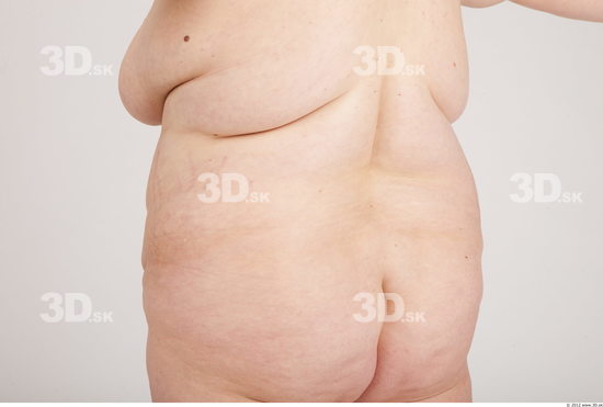 Whole Body Back Woman Animation references Nude Casual Overweight Studio photo references