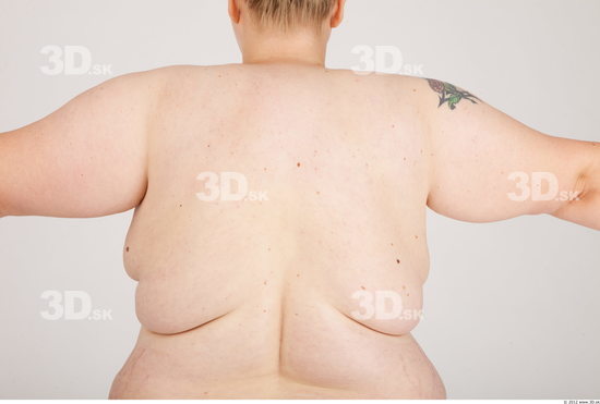 Whole Body Back Woman Animation references Nude Casual Overweight Studio photo references