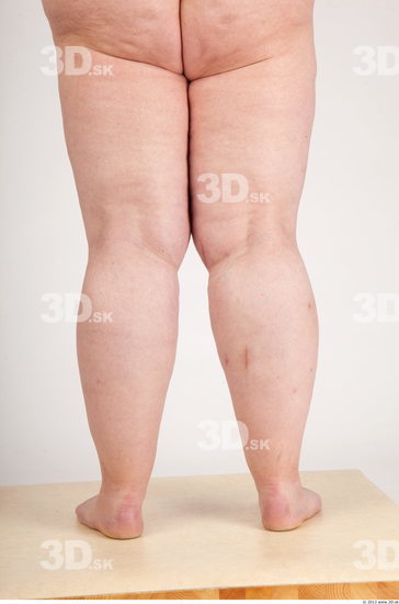 Calf Whole Body Woman Animation references Nude Casual Overweight Studio photo references