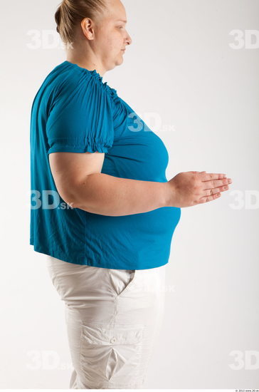 Arm Woman Animation references White Casual T shirt Overweight