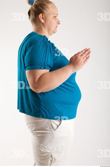 Arm Woman Animation references White Casual T shirt Overweight