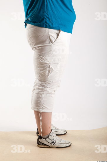 Leg Woman Other White Casual Shorts Overweight