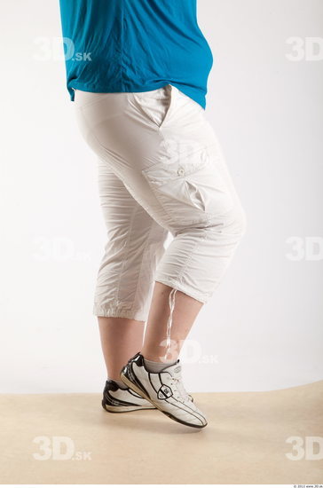 Leg Woman Other White Casual Shorts Overweight