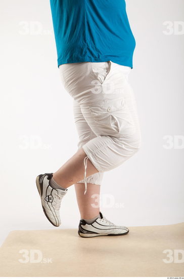 Leg Woman Other White Casual Shorts Overweight