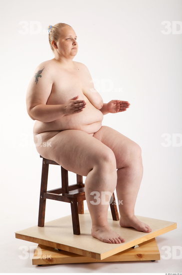 Whole Body Woman Artistic poses White Nude Overweight