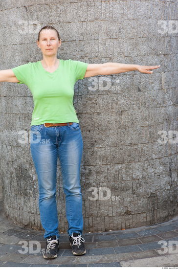 Whole Body Man Woman T poses Casual Average Street photo references