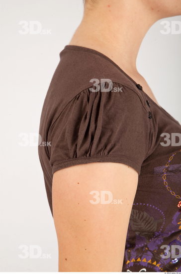 Arm Whole Body Woman Animation references Casual Shirt T shirt Average Studio photo references