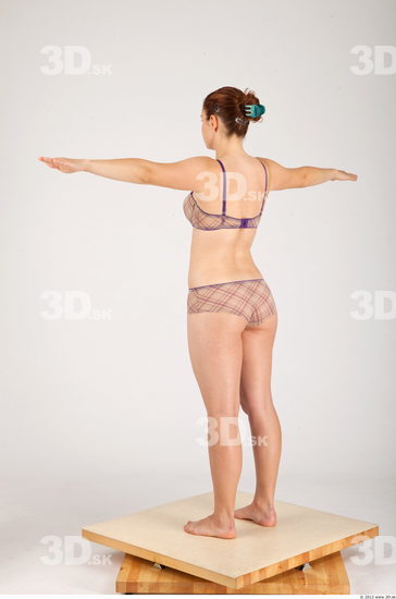 Whole Body Woman Animation references T poses Casual Underwear Average Studio photo references