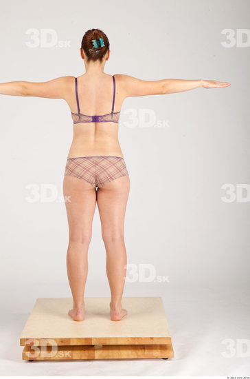 Whole Body Woman Animation references T poses Casual Underwear Average Studio photo references