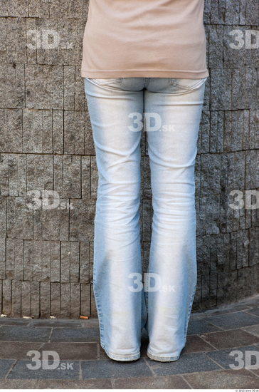 Leg Woman White Casual Jeans Average