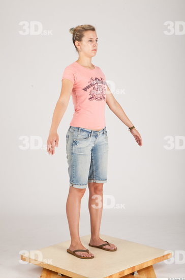 Whole Body Woman Animation references Casual Slim Studio photo references