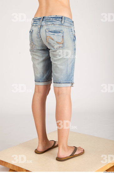 Leg Whole Body Woman Animation references Casual Shorts Slim Studio photo references